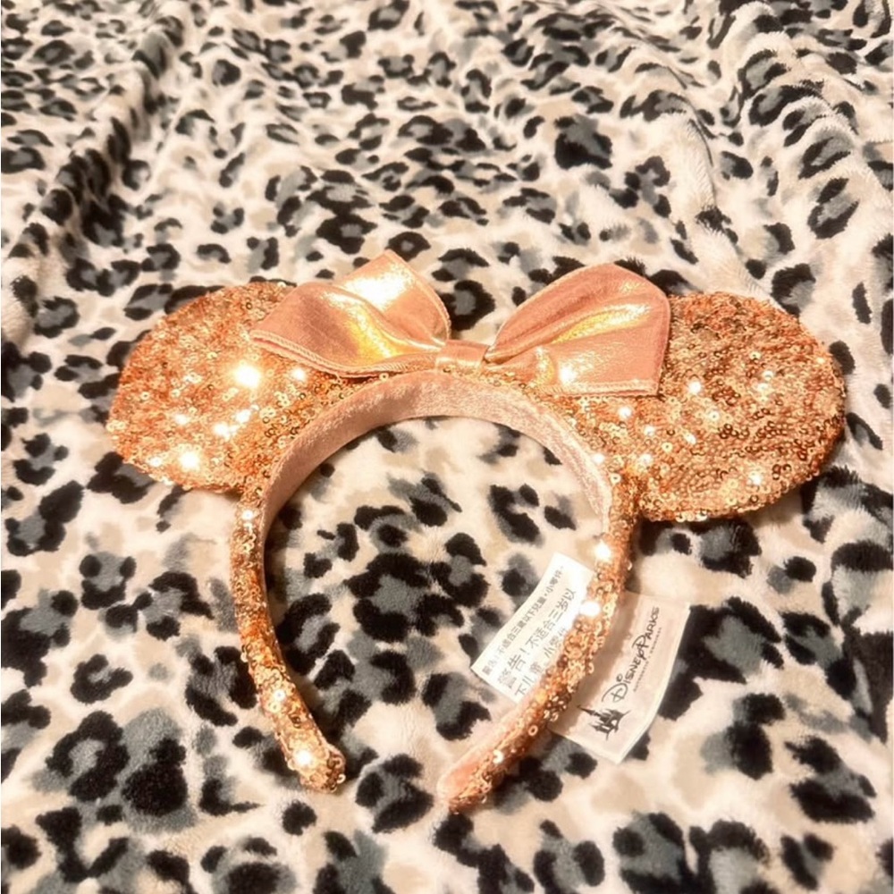 Disney Sparkling Sequin Mouse Ears Headband - Gold